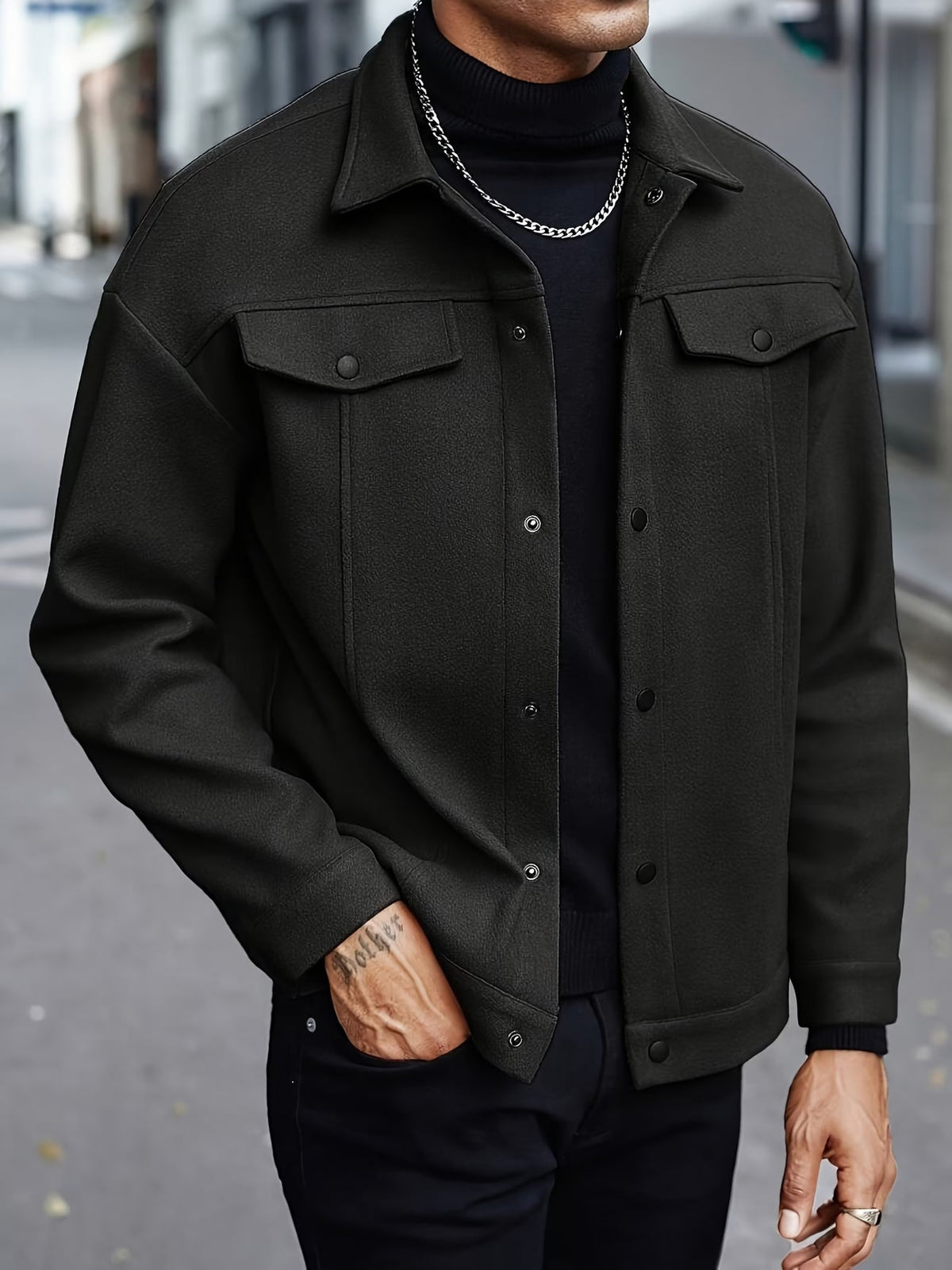 Dashiell lapel jacket - Black