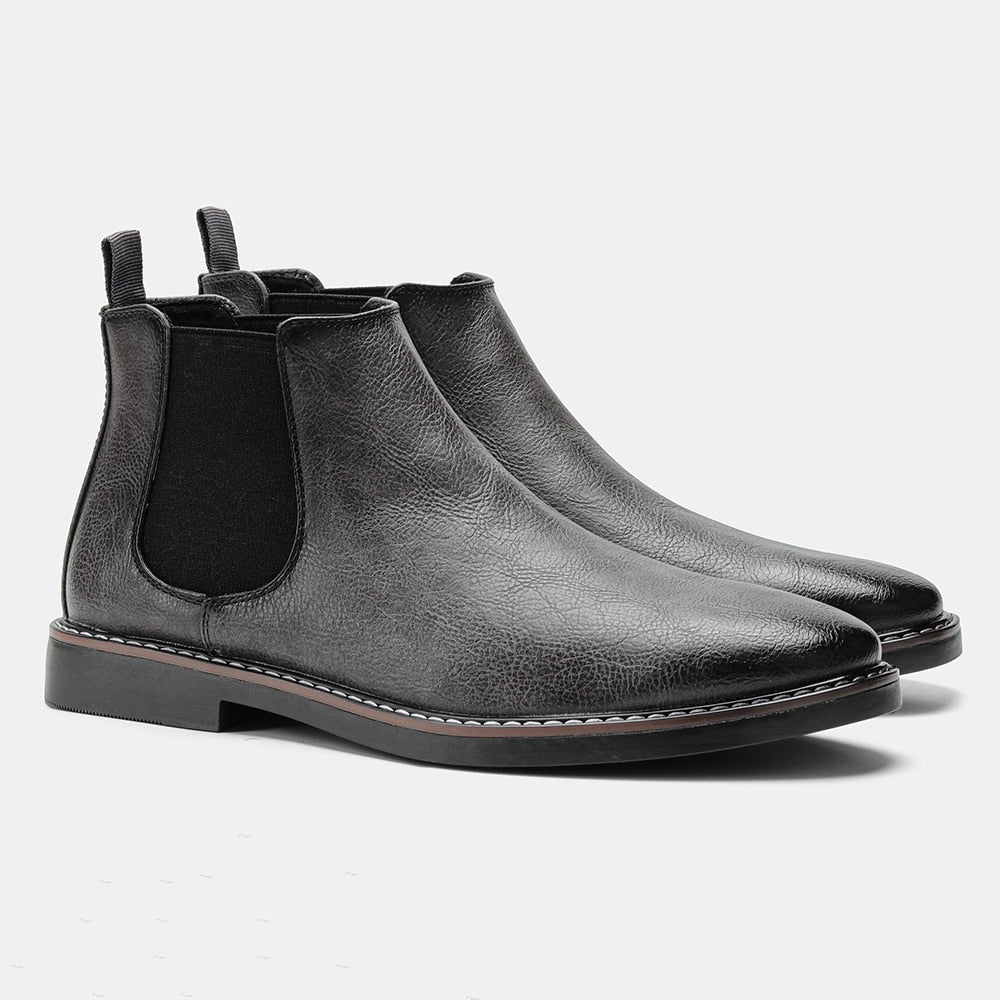 Leopold | Men's Slip-On Chelsea Ankle Boots Gris