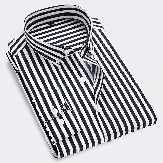 Osric | Men's Classic Striped Summer Shirt Black