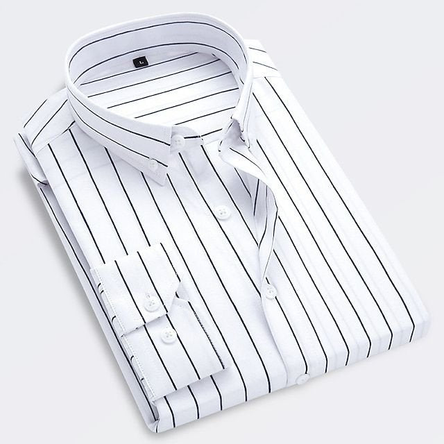 Osric | Men's Classic Striped Summer Shirt White