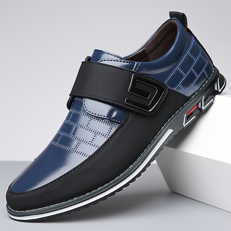 Men's smart casual shoes Blue Hook and loop fastener