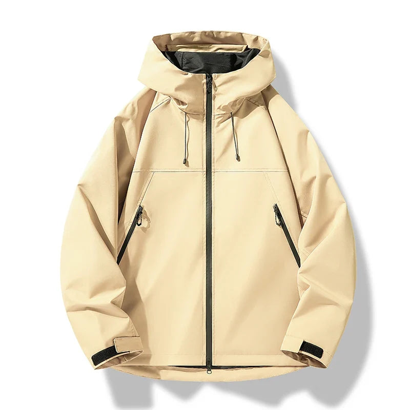 Men's Hooded Shell-Style Jacket in Yellow