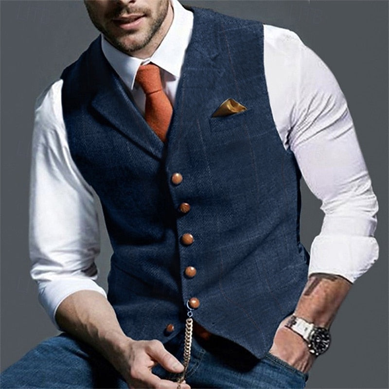 Tailored waistcoat Navy