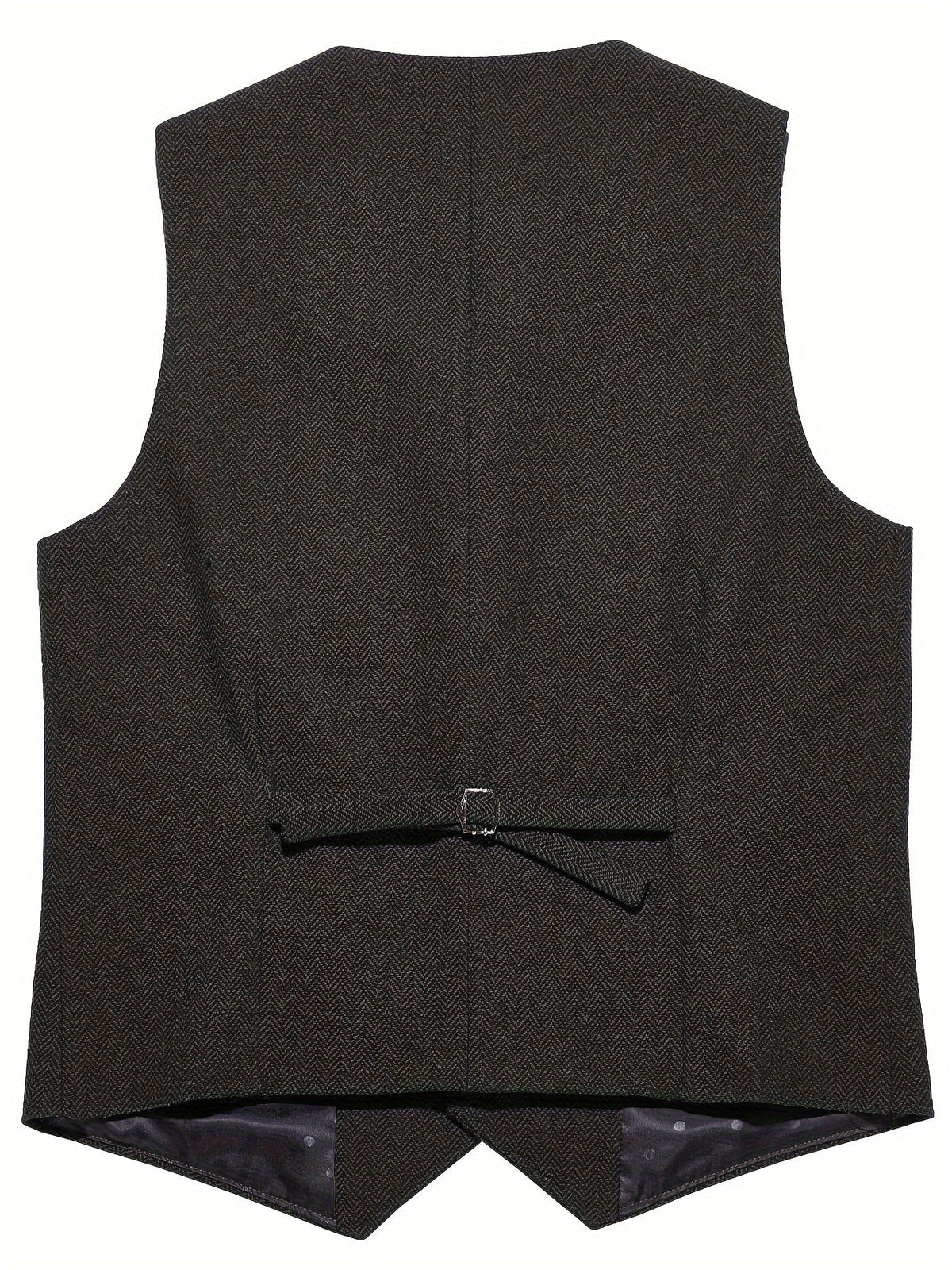 Men's Herringbone V-Neck Tailored Waistcoat original photo 7