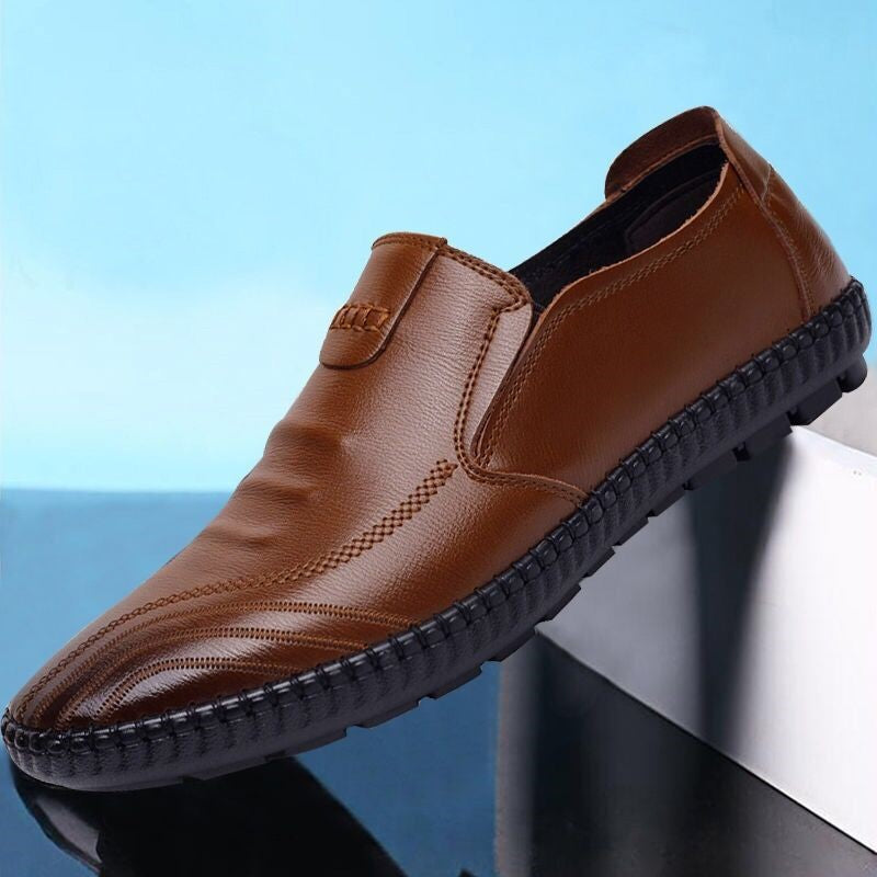 Men's Leather Loafers Slip On Casual Shoes