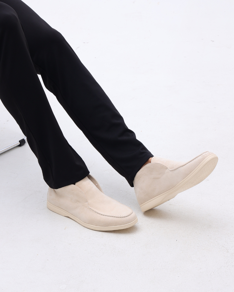 Loafer Calf Suede Slip On Stitched Upper