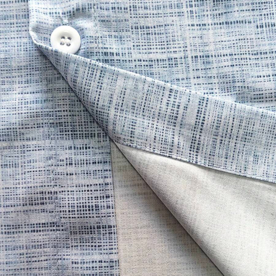 Men’s Baby Blue Short Sleeve Shirt with Button Front