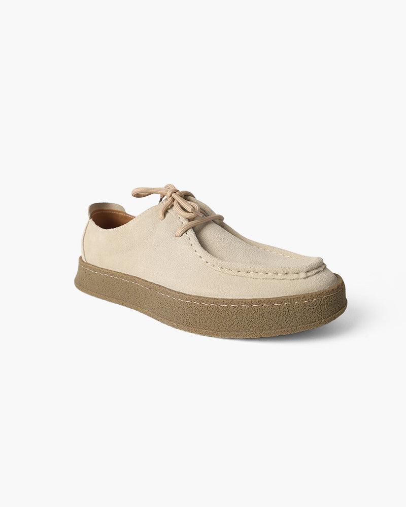 Shoe Suede Lace Up Rubber Sole
