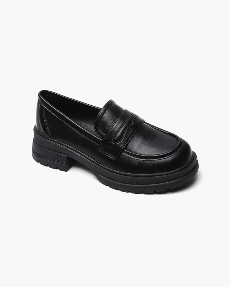 Loafer Leather Tassel Slip On Chunky Sole