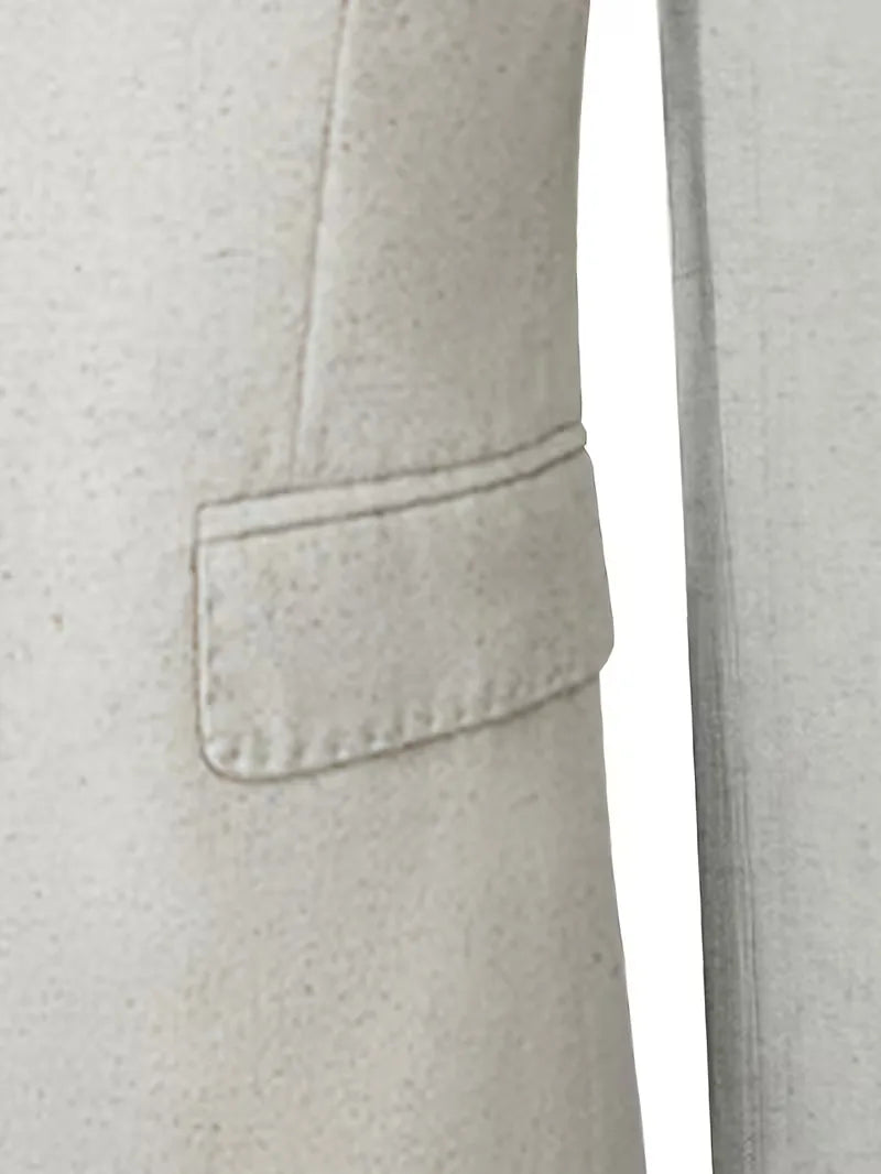Slim Fit Linen Suit Set Men Linen Tailored Blazer Coordinated Trouser Summer Formal