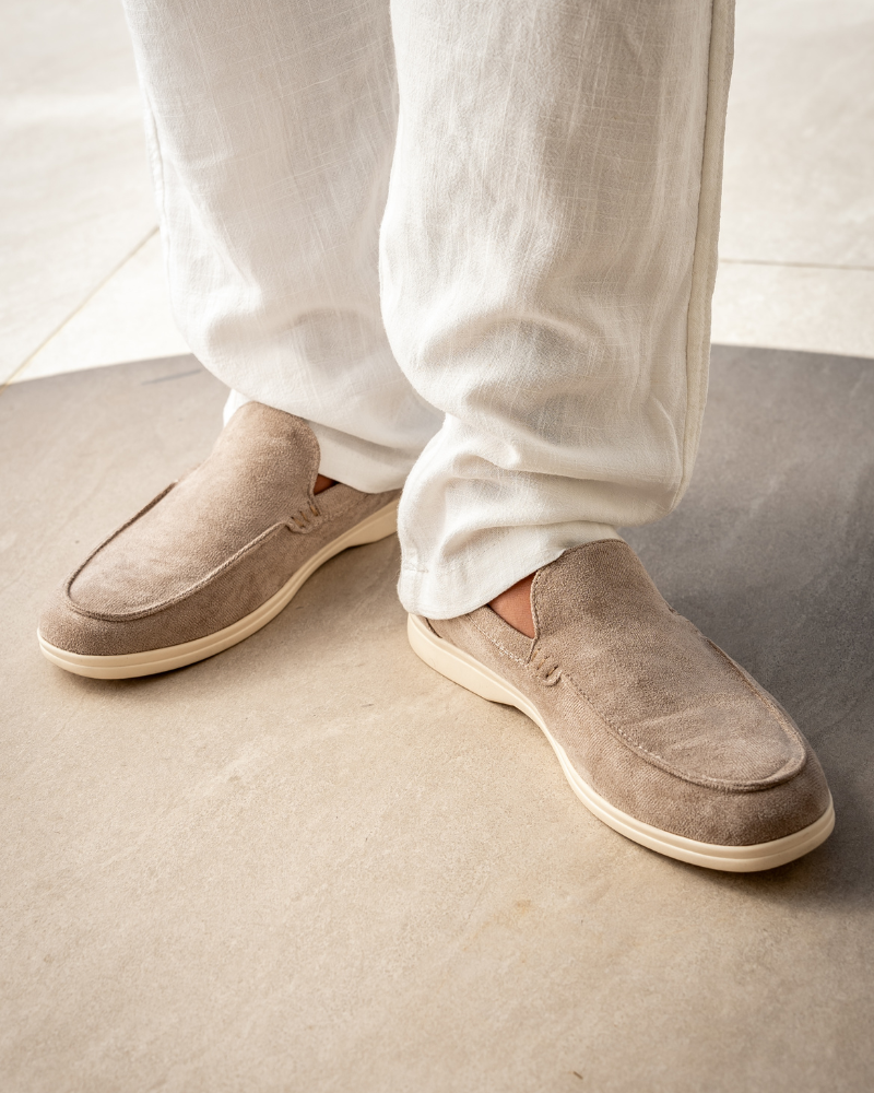 Suede Loafers Men Slip On Casual Summer Shoes