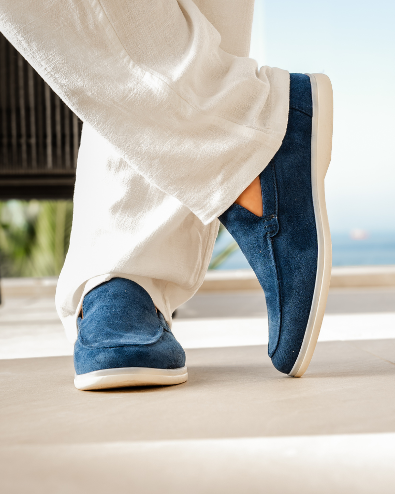 Suede Loafers Men Slip On Casual Summer Shoes