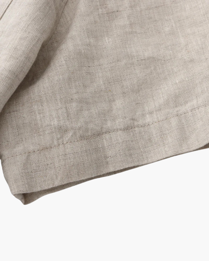 Short Sleeve Linen Blend Shirt Relaxed Button Up Summer Fit