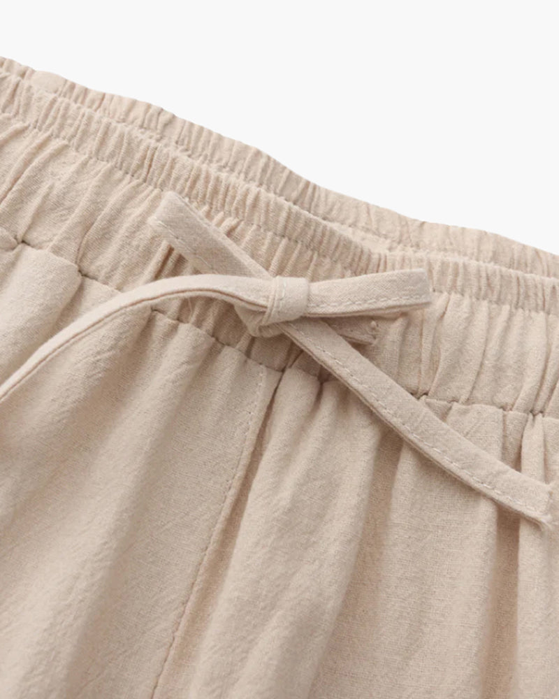 Trousers Linen Relaxed Fit Elasticated Waist