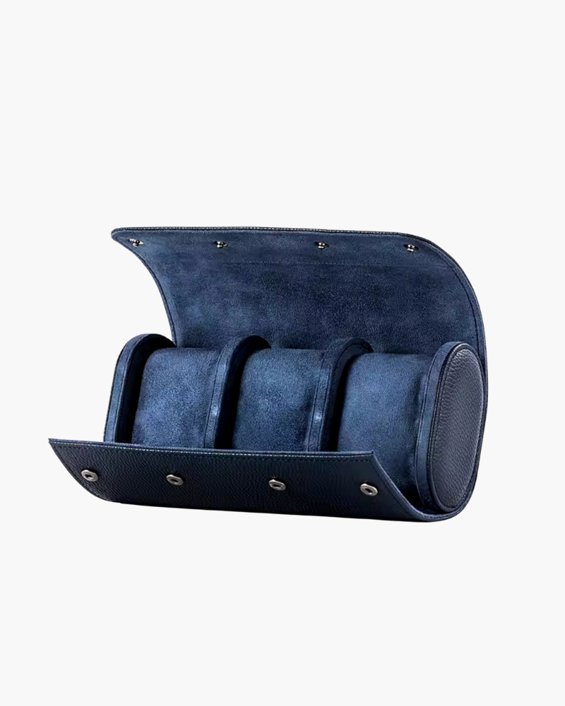 Watch Roll Leather Multi Slot Travel Case