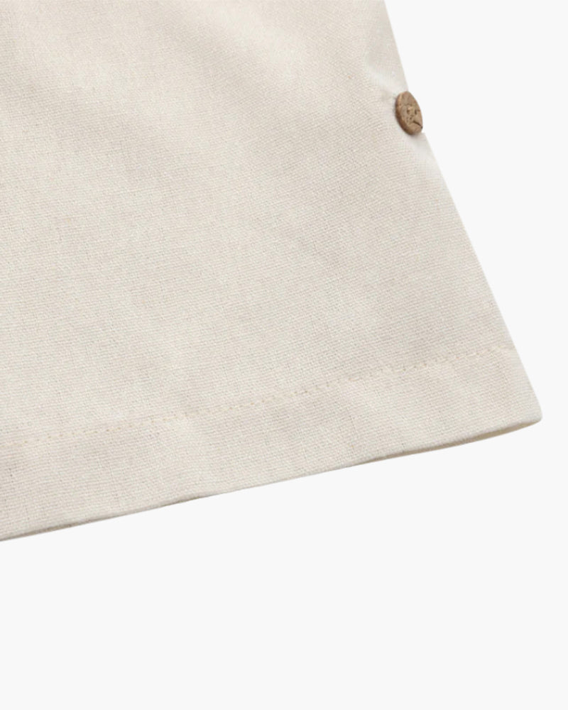 Polo Shirt Linen Short Sleeve Relaxed Fit