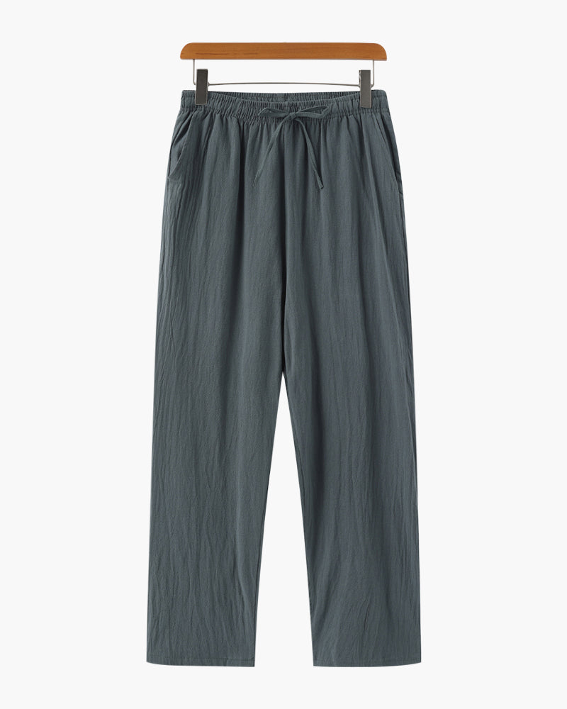 Trousers Linen Relaxed Fit Elasticated Waist