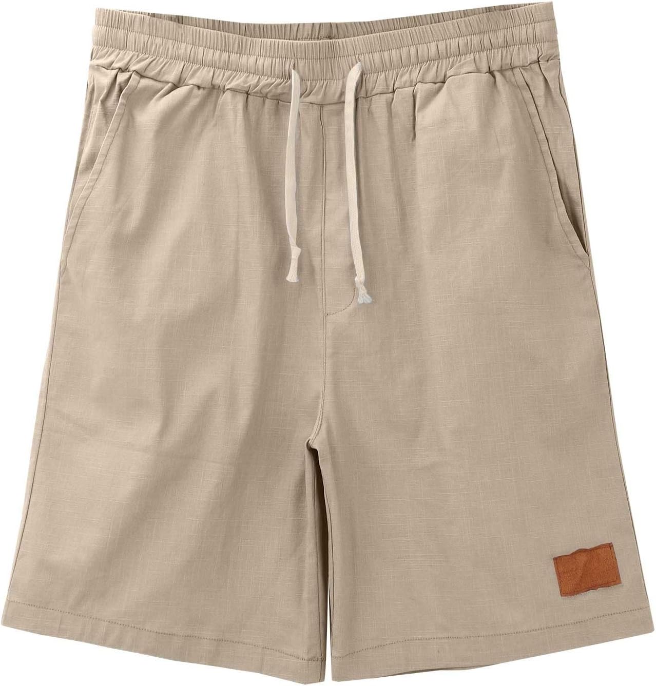 Shorts Cotton Blend Relaxed Fit Drawstring Waist