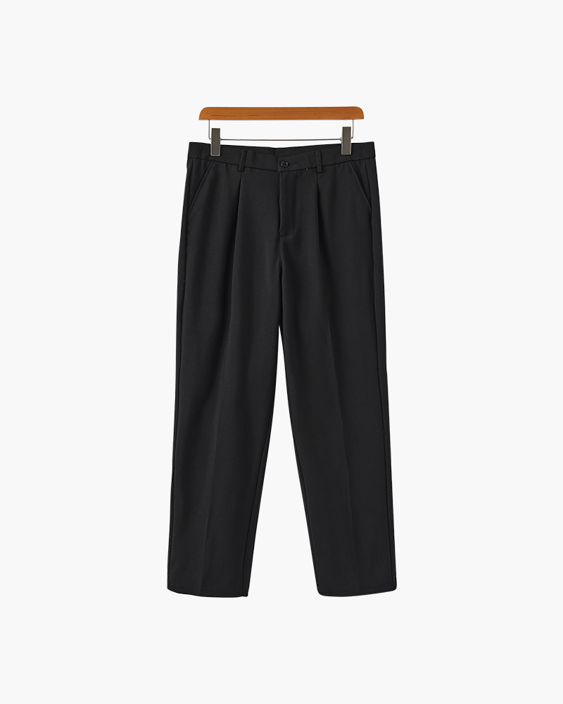 Trousers Cotton Wide Fit Relaxed Tailoring