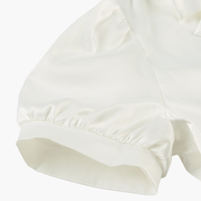 Women’s Satin Two-Piece Skirt Set with Button-Front Top