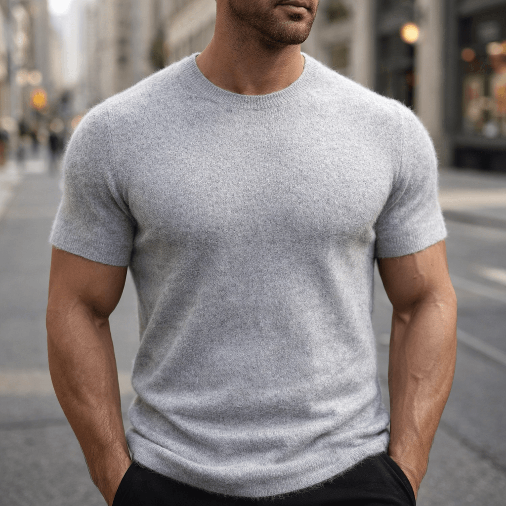 T Shirt Merino Wool Knit Relaxed Fit Breathable