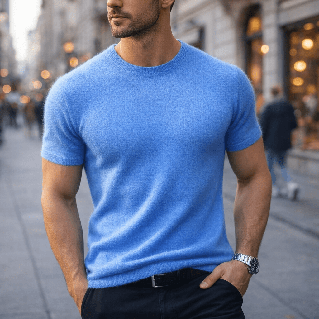 T Shirt Merino Wool Knit Relaxed Fit Breathable