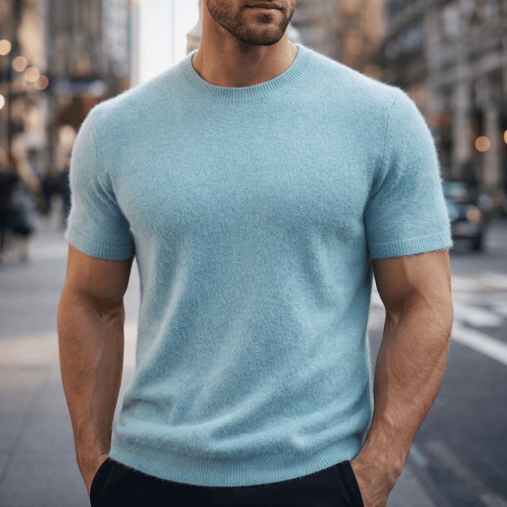 T Shirt Merino Wool Knit Relaxed Fit Breathable