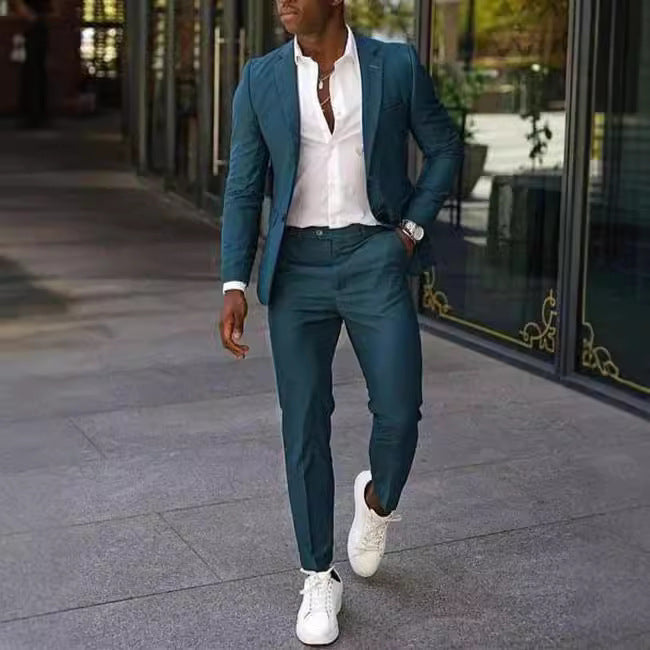 Men's Suit Linen Slim Fit Casual Lightweight