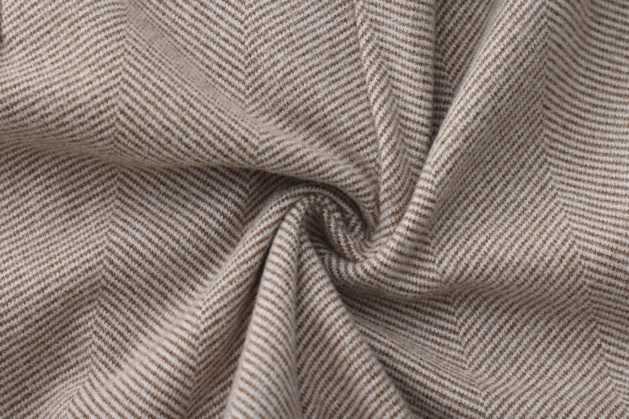 Trousers Herringbone Tapered Mid Rise Button Closure