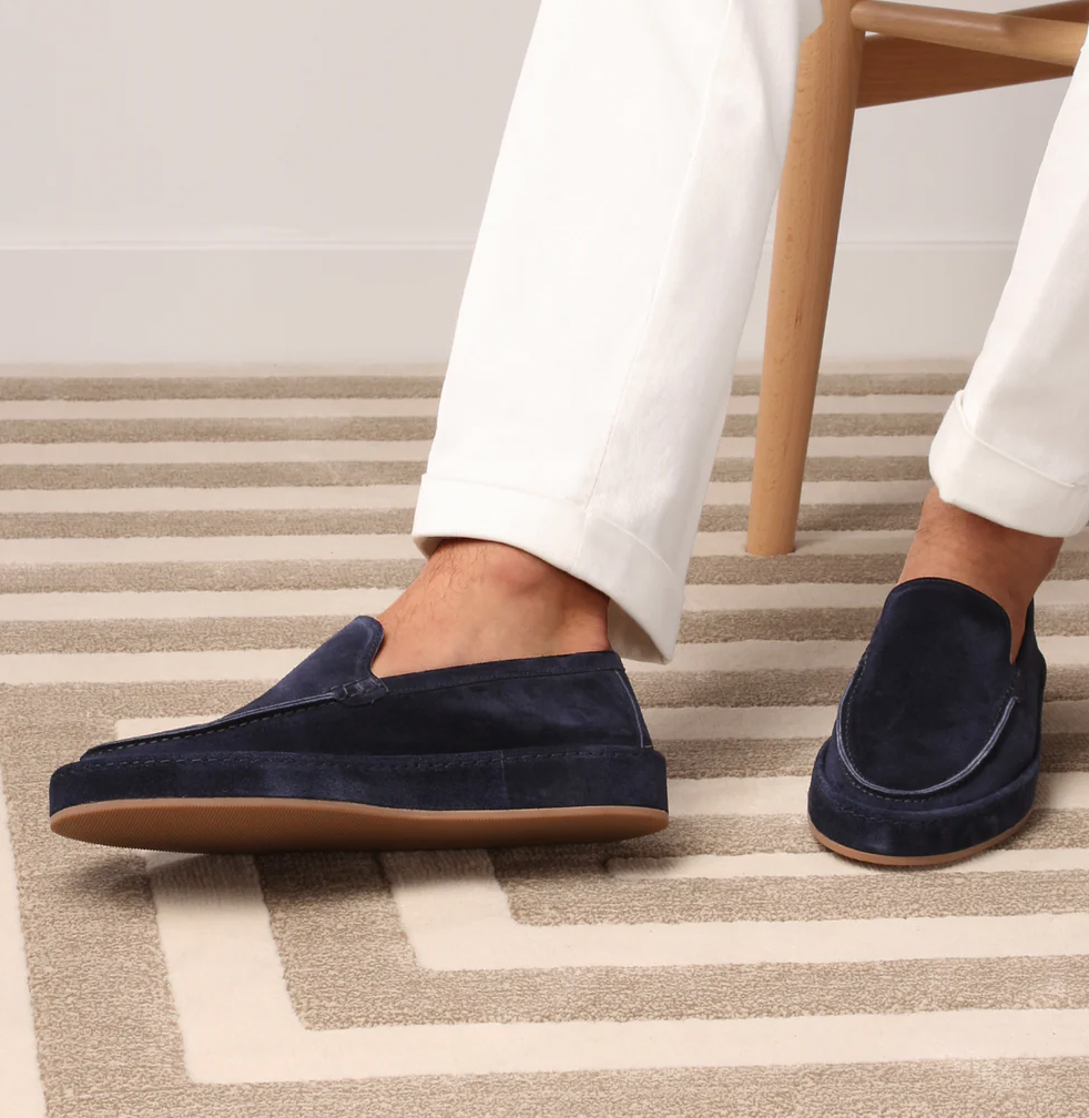 Men's Loafer Suede Slip On Cushioned Insole