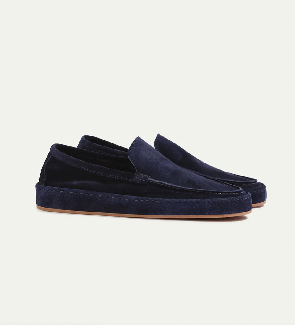 Men's Loafer Suede Slip On Cushioned Insole
