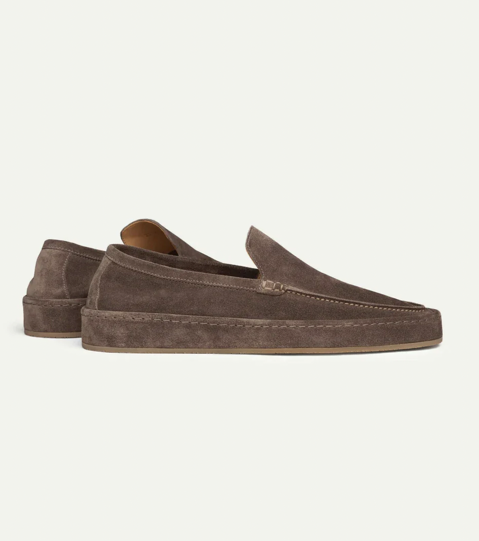 Men's Loafer Suede Slip On Cushioned Insole
