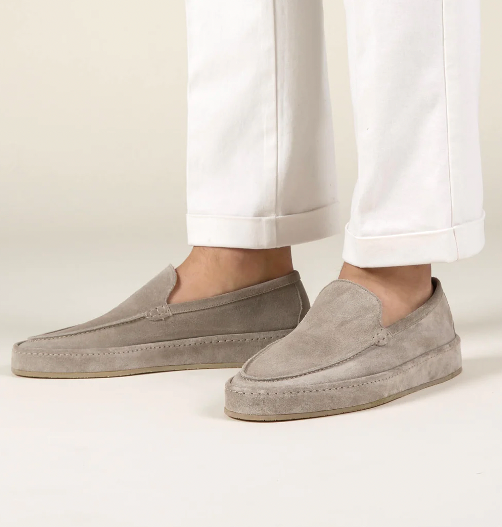 Men's Loafer Suede Slip On Cushioned Insole