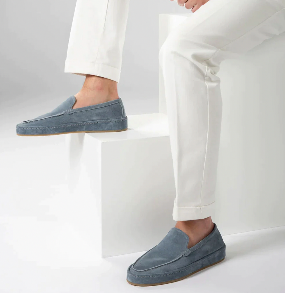 Men's Loafer Suede Slip On Cushioned Insole