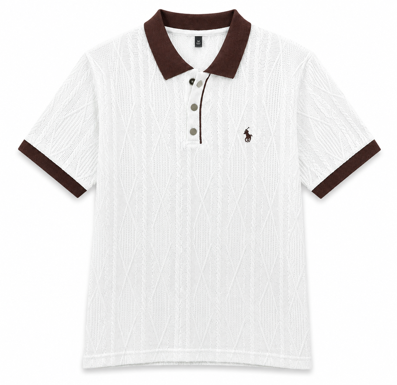 Men's Knit Polo Short Sleeve Button Placket