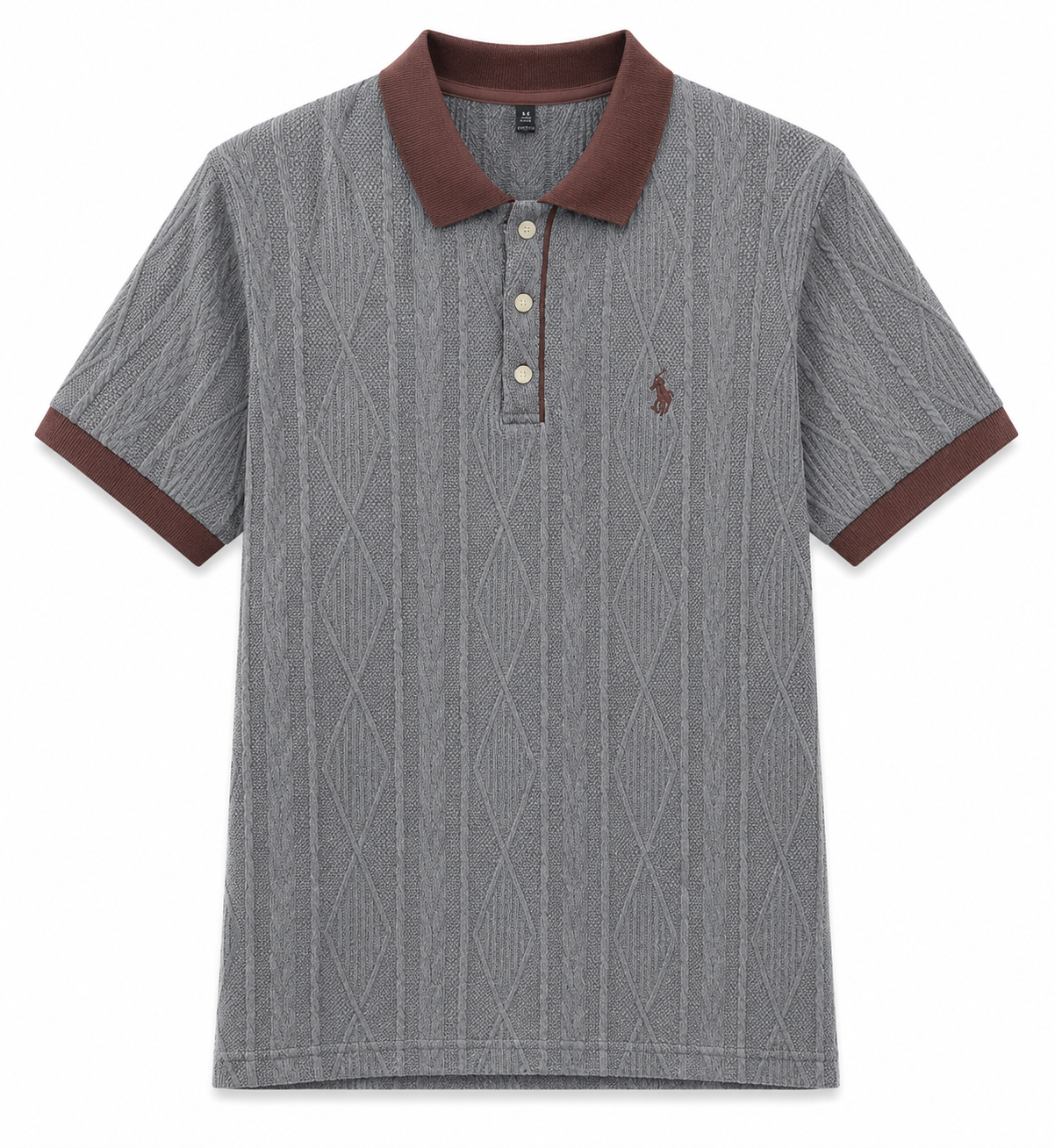 Men's Knit Polo Short Sleeve Button Placket