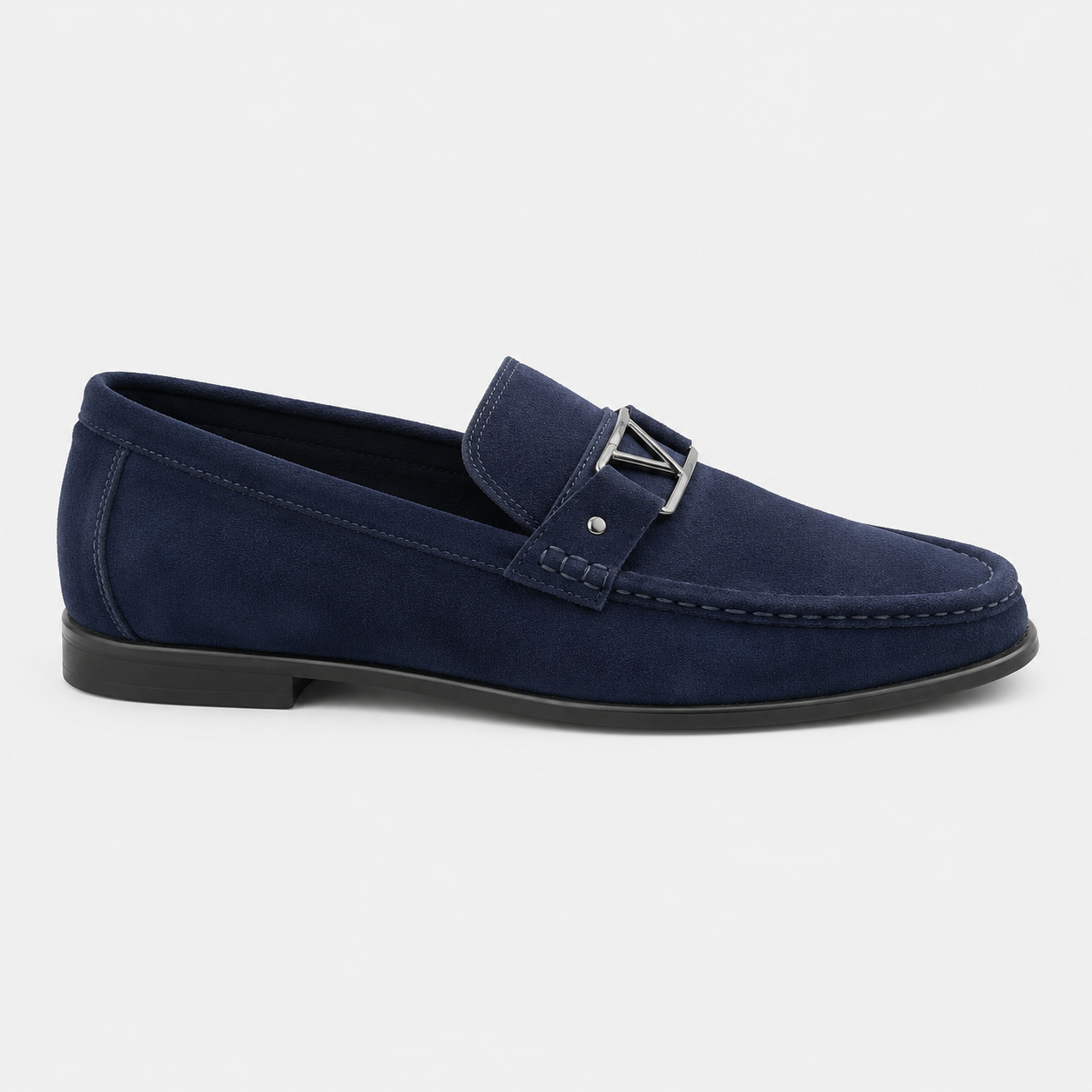 Suede Bit Loafers Upper Metal Bit Detail Slip On Smart Casual