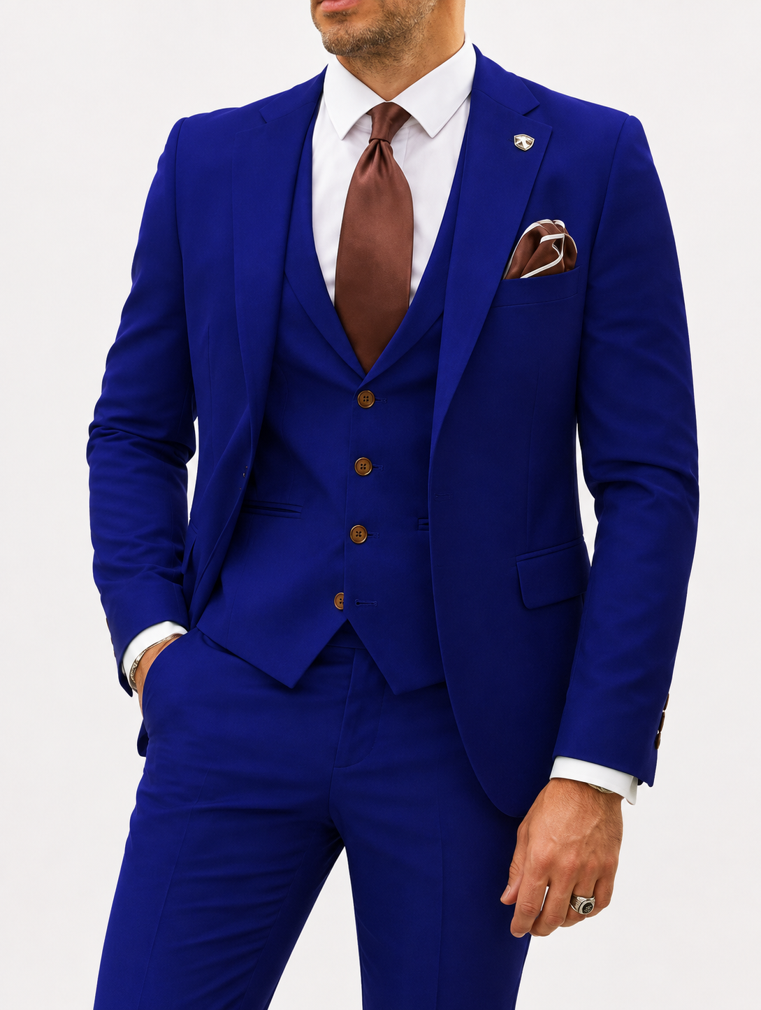 Men's Three Piece Suit Set Notch Lapel Wedding