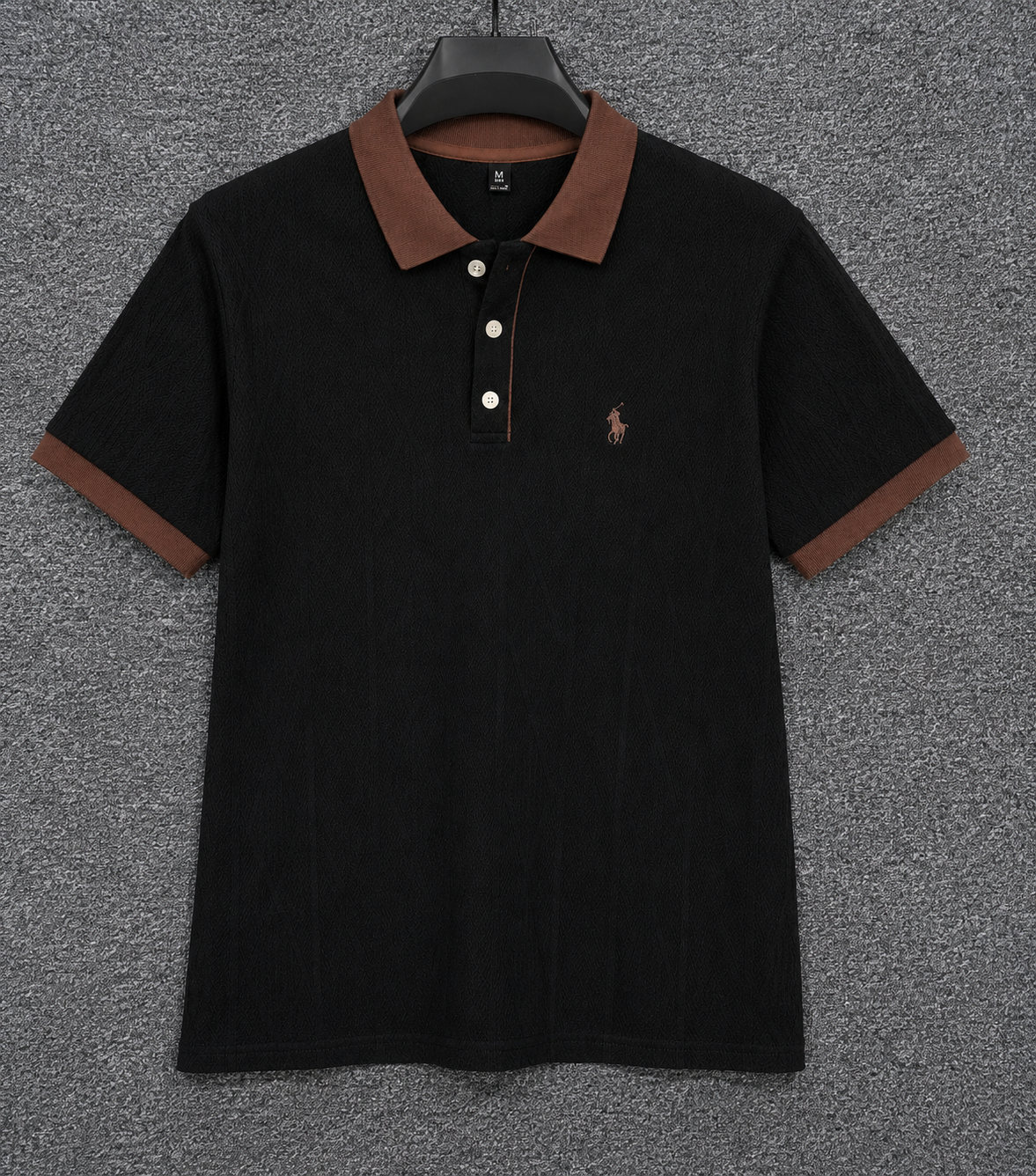Men's Knit Polo Short Sleeve Button Placket
