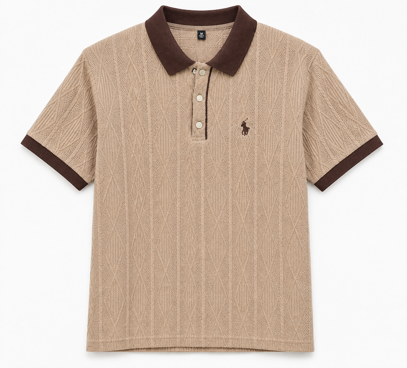 Men's Knit Polo Short Sleeve Button Placket
