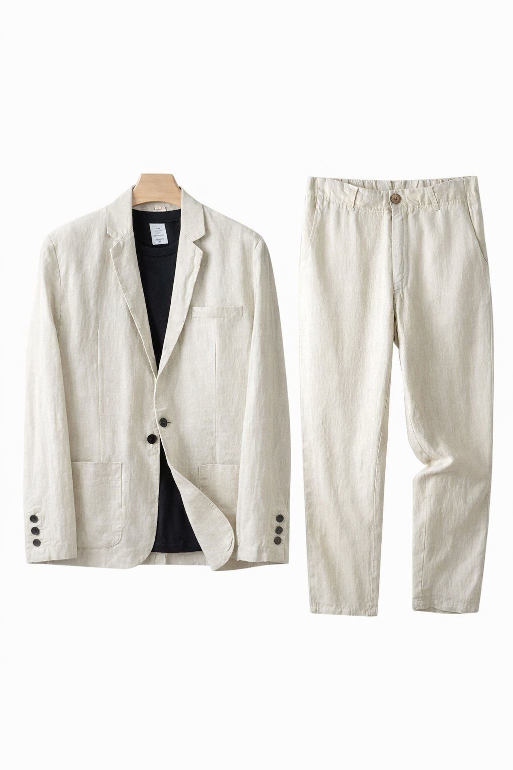 Suit Two Piece Relaxed Fit Notch Lapel Patch Pockets