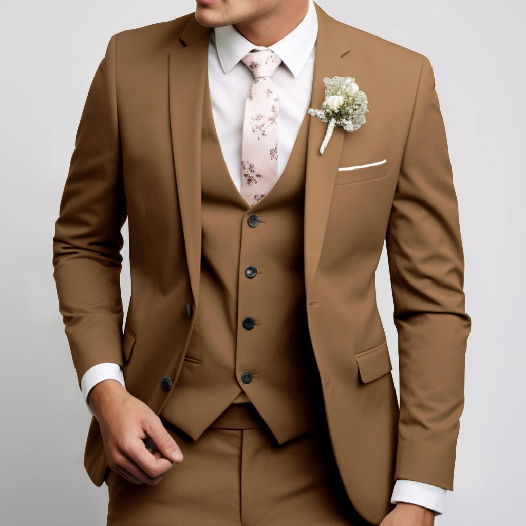 Men's Suit Three Piece Wool Tailored Formal