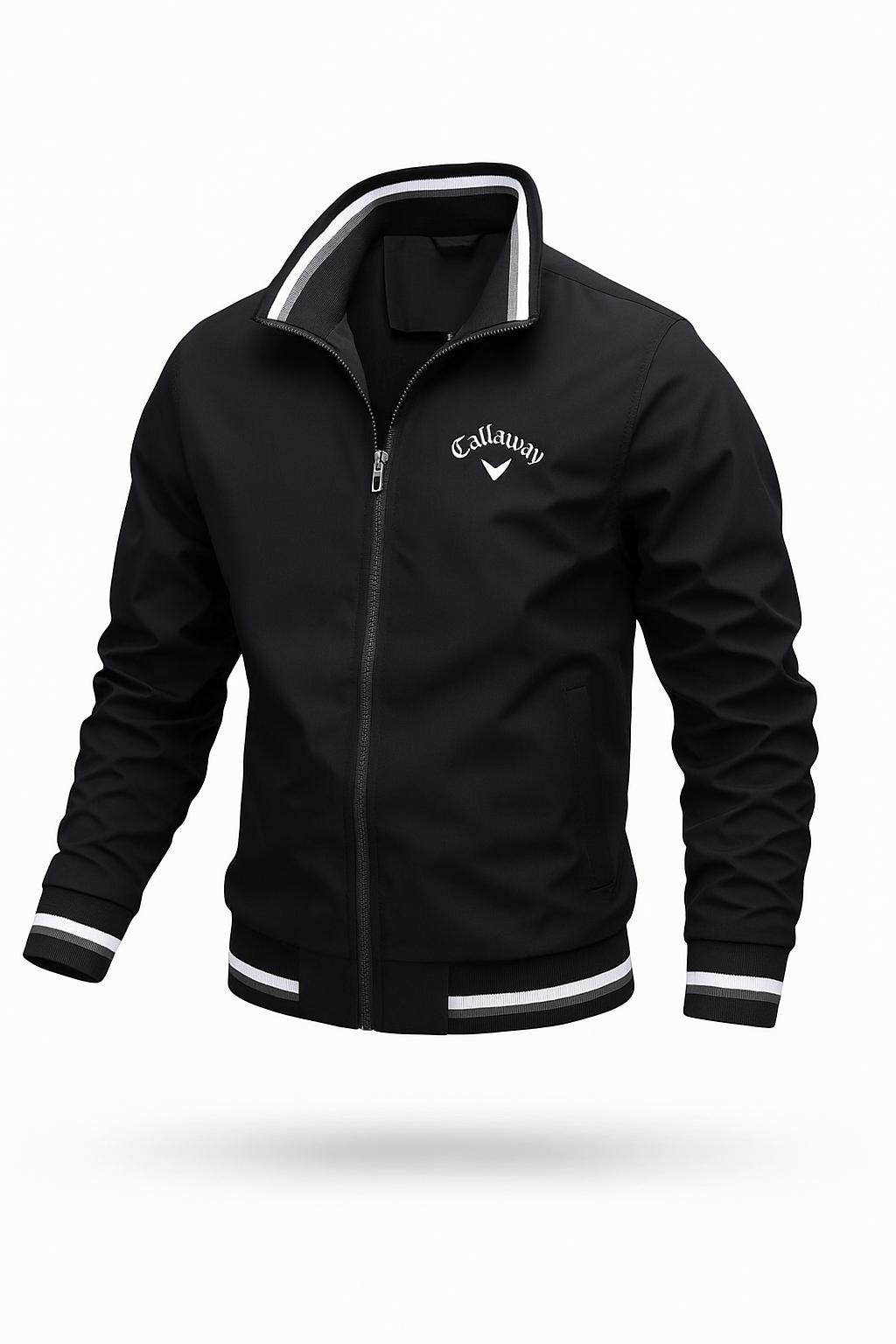 Men's Jacket Stand Collar Full Zip