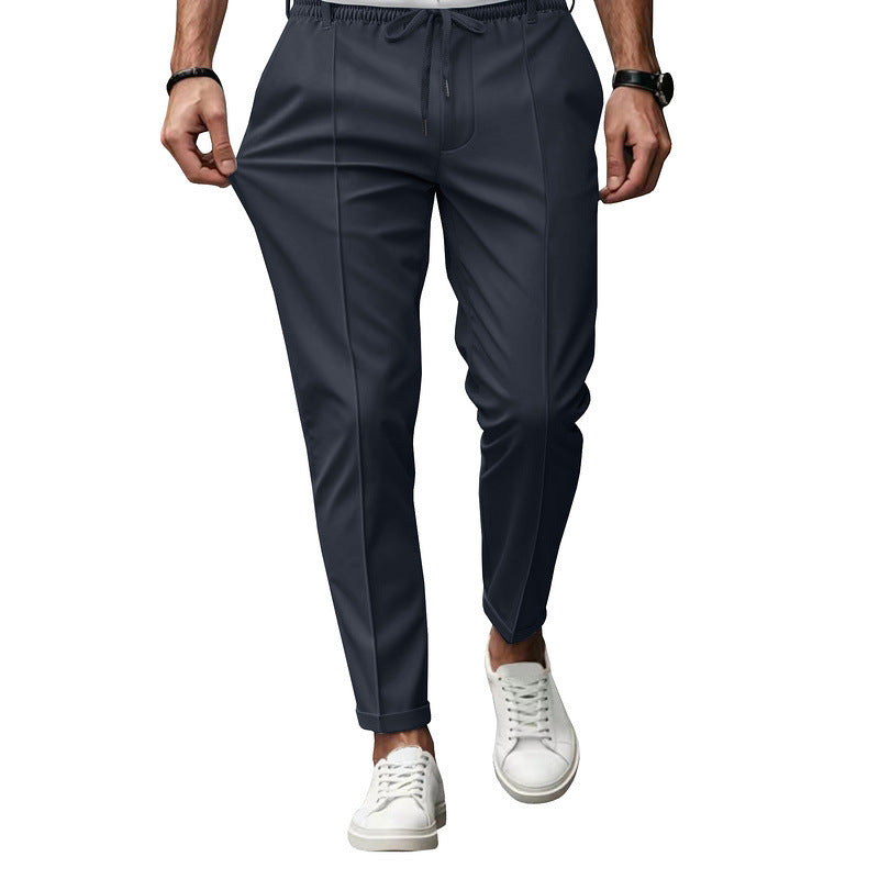 Men's Tapered Trousers Woven Fabric Drawstring Waist