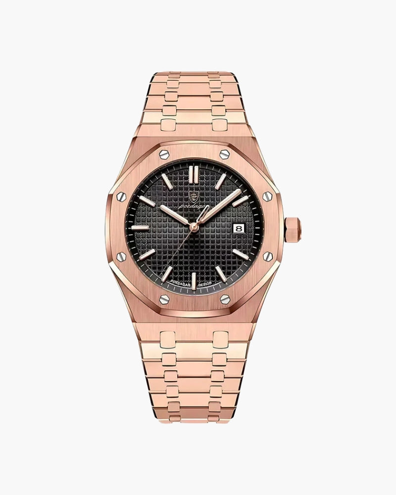 Watch Quartz Stainless Steel Date Display
