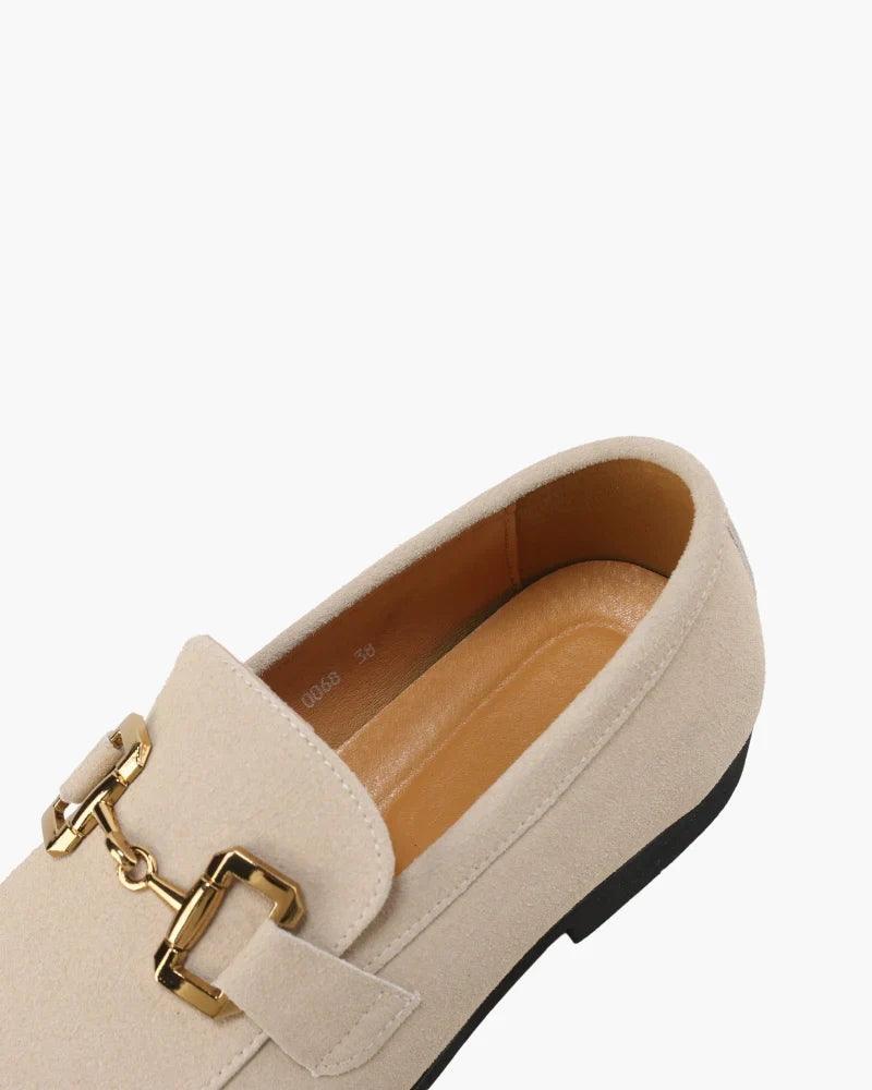 Loafer Calf Suede Slip On Metal Bit Detail