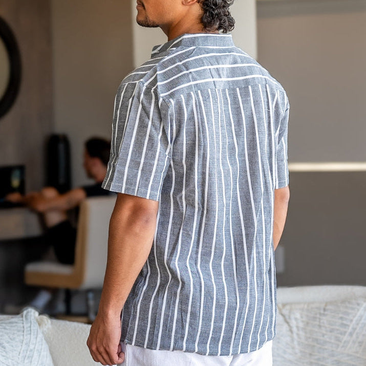 Old Money Men’s Striped Sailor Polo Shirt