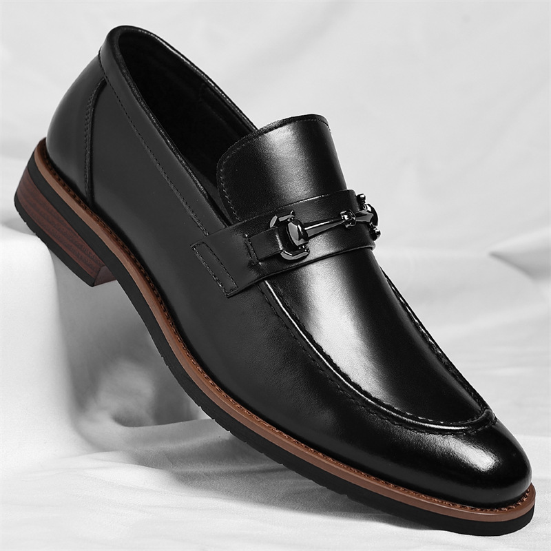 Loafer Italian Leather Metal Bit Cushioned Insole Rubber Sole