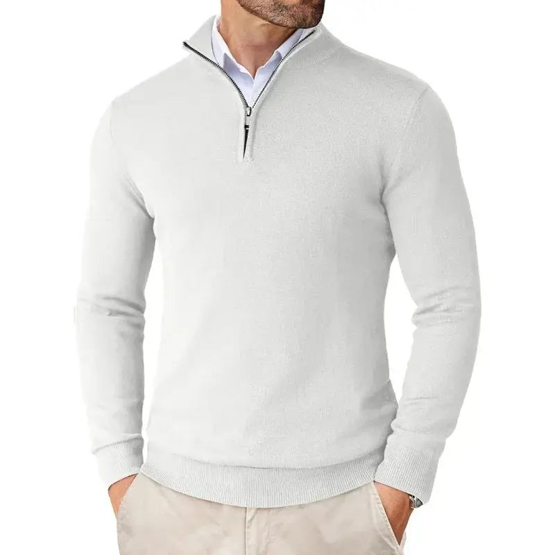 Half Zip Pullover Men Casual Quarter Zip Sweater