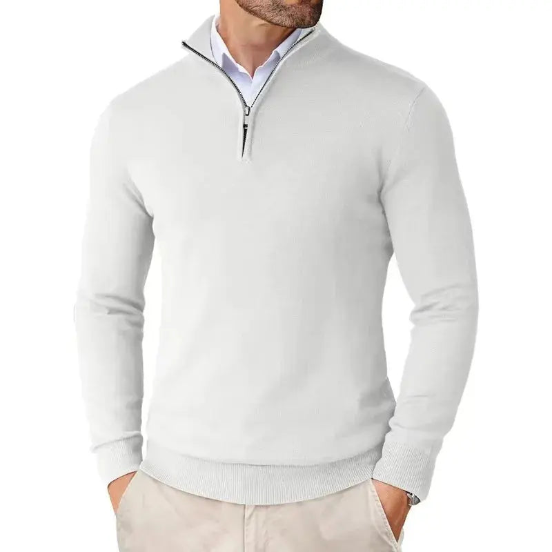 Half Zip Pullover Men Casual Quarter Zip Sweater